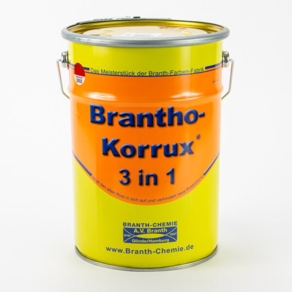 Brantho-Korrux 3 in 1 direct to metal, anti rust paint in a 5L tin